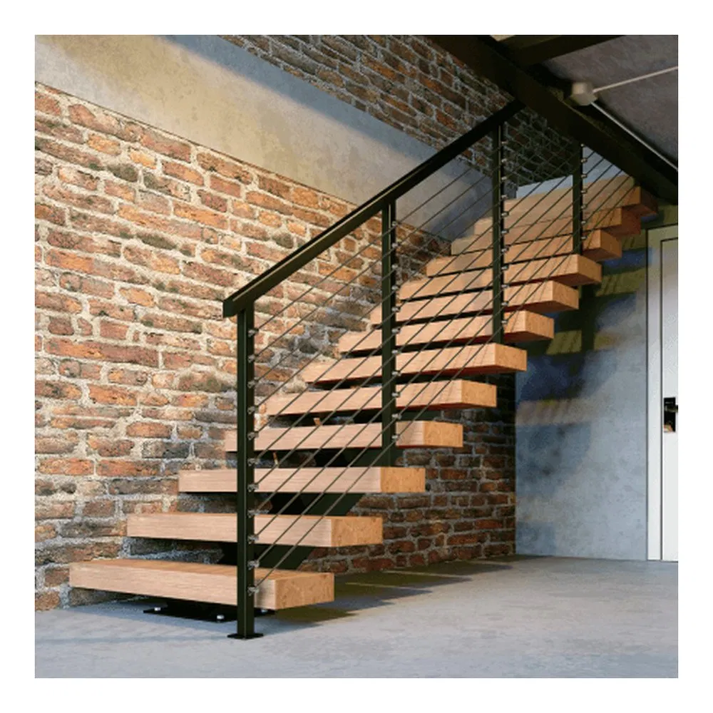 Inside Stair Modern House Residential Steel Straight Stairs