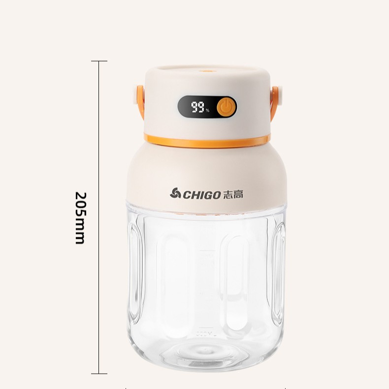 New Digital Display Mini Juicer Rechargeable Juicer High Borosilicate Glass Juicer 1L Crushable Ice Juicer