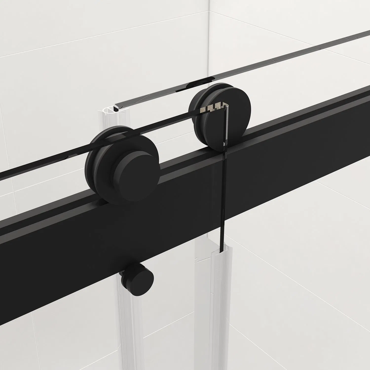 Wholesale Price Frameless Shower Room Stainless Steel Double Sliding Tempered Glass Shower Door