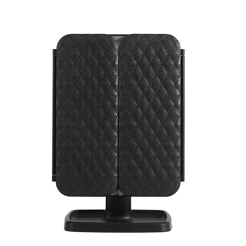 Folding Cosmetic LED 3 Way Trifold Lighted Table USB Magnify Makeup Mirror