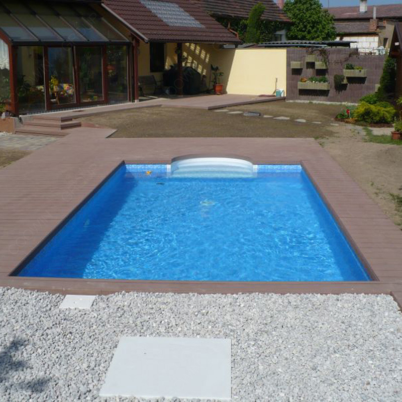 Eco-Friendly Easy Installation Woodgrain Surface Wood Plastic Composite Outdoor WPC Decking