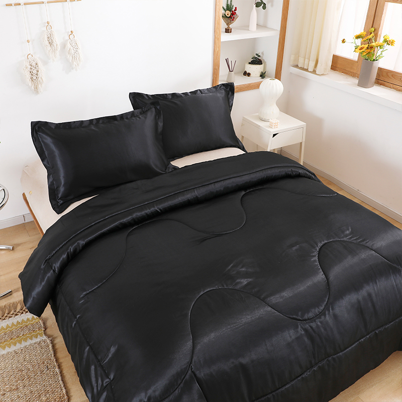 Silk Bedding Set Bed Set Bedspread Silk Duvet Cover Comforter Set Quilt
