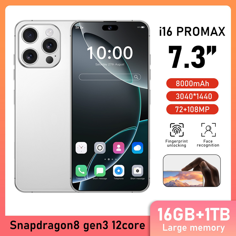 Flagship I16 PRO Max 16GB+1tb High-Performance Smart Mobile Cell Phone