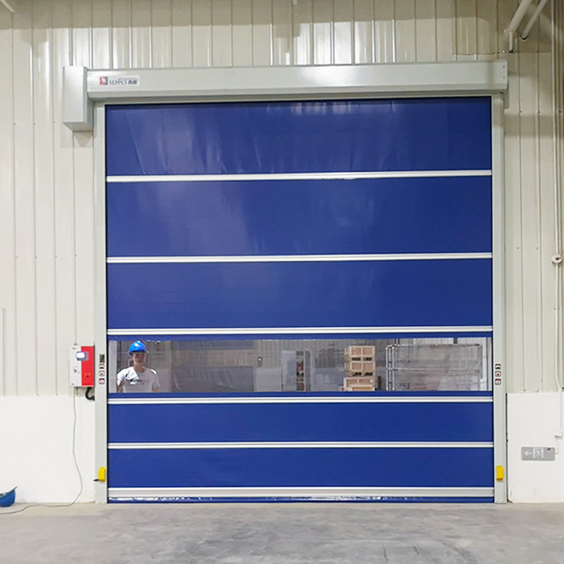 Factory Warehouse Anti-Smashing Shutter Fast PVC Door with Servo Motor
