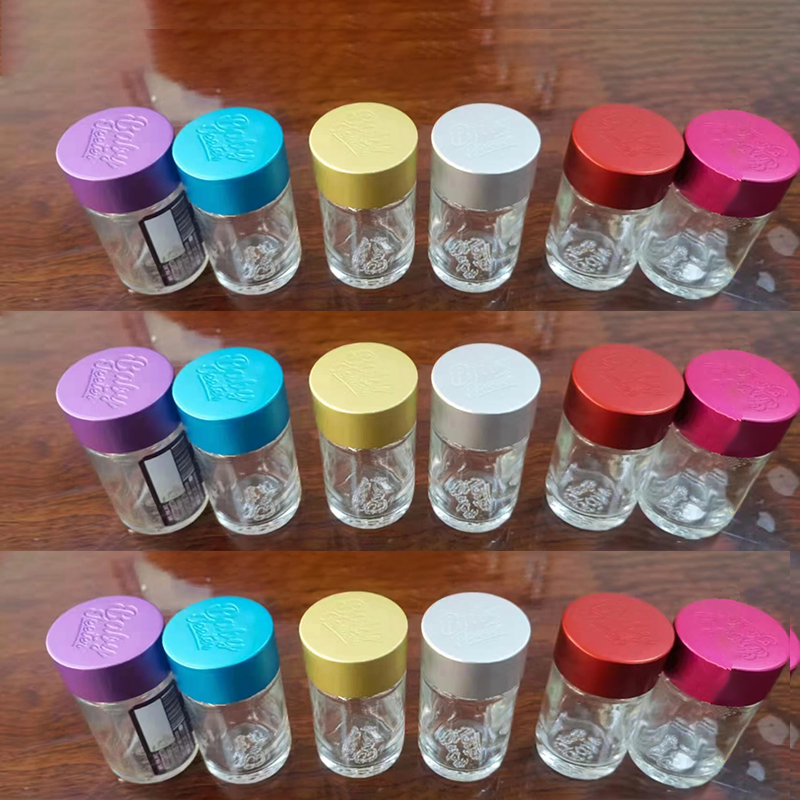 5g 9g Dark Violet Glass Jar Square Jar Childproof Cosmetic Eye Cream Baby Jeeter Pre Rolls Packaging Child Resistant Container