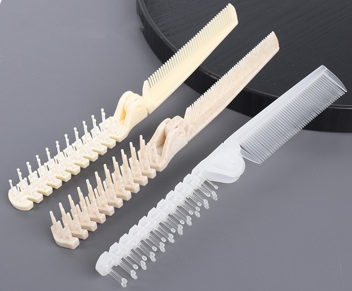 Customized Plastic Folding Hotel Massage Hair Brush Comb for Promotion