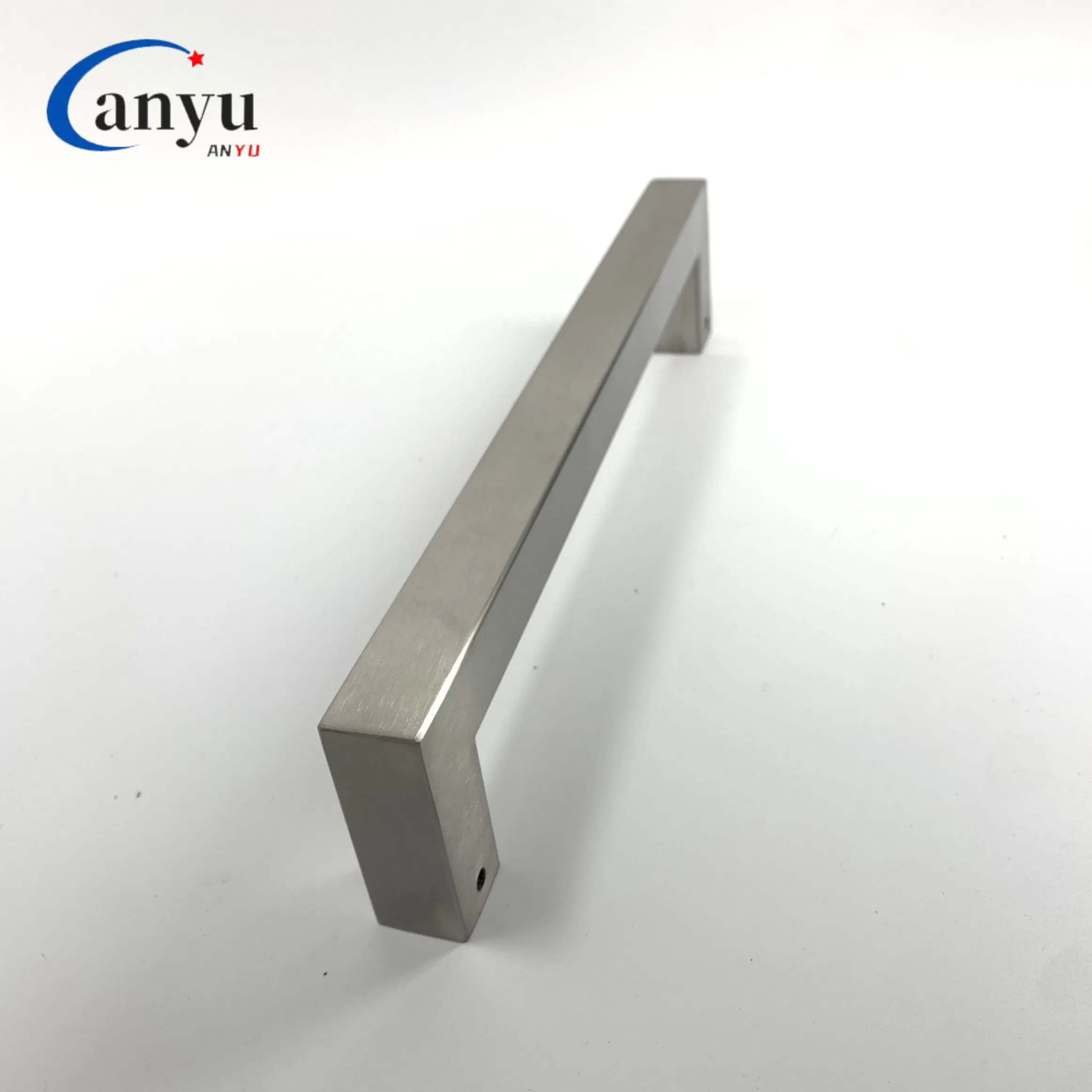 Satin Square Tube Single Stainless Steel Door Hardware Glass Door Handle