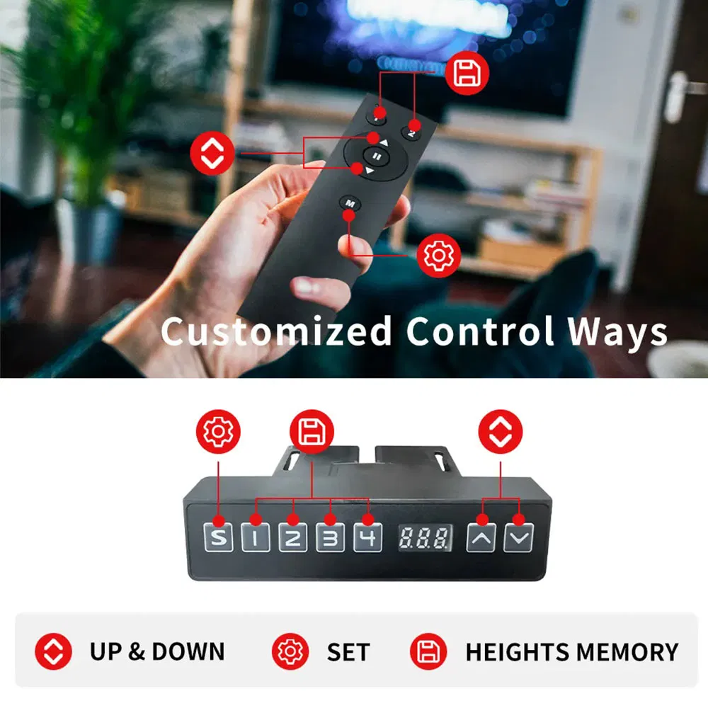 Hidden Cabinet Automatic Swivel Motorized Electric Ceiling Flip Down TV Lift Stand