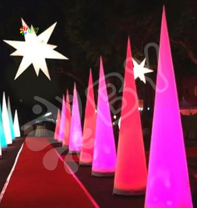 2020 Hot Sale Lighting Inflatable Pylons, Inflatable Cylinder for Event Decoration