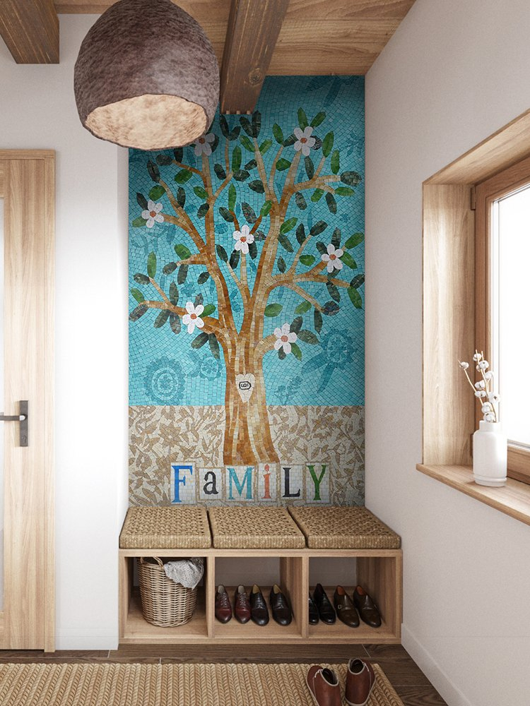 Custom Design 3D Wall Art Decor Mural Cutting Mosaic Patterns