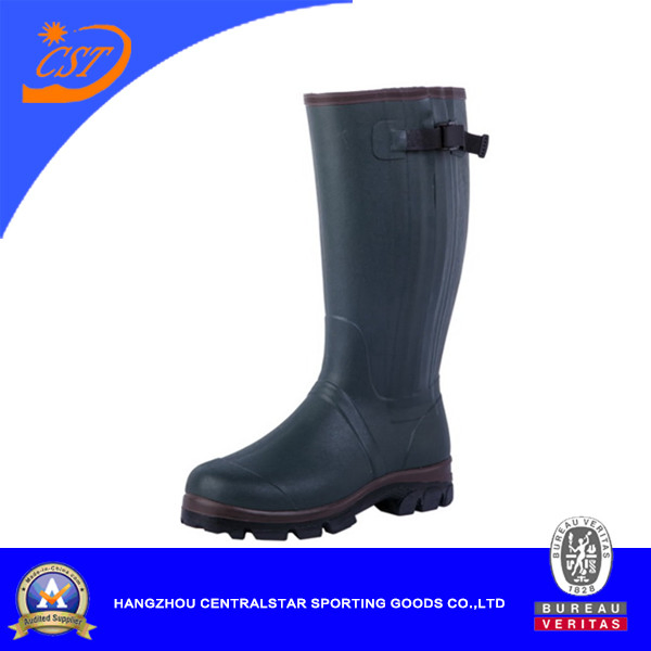 Fashion Side Zip Accessory Rubber Boots Waterproof Footwear Shoes