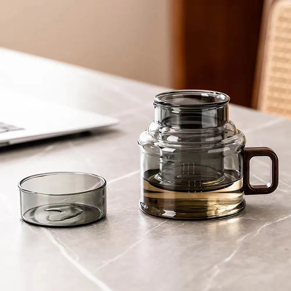 Tea Mug with Handle Glass Tea Mug with Infuser and Lid Bl30089