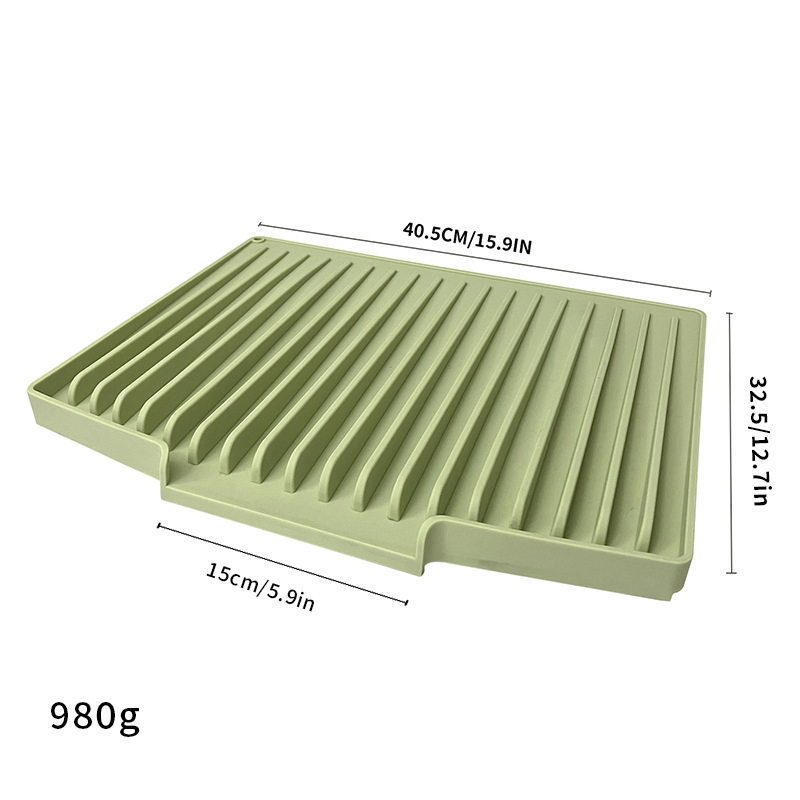 Силиконовый коврик для сушки посуды, складной