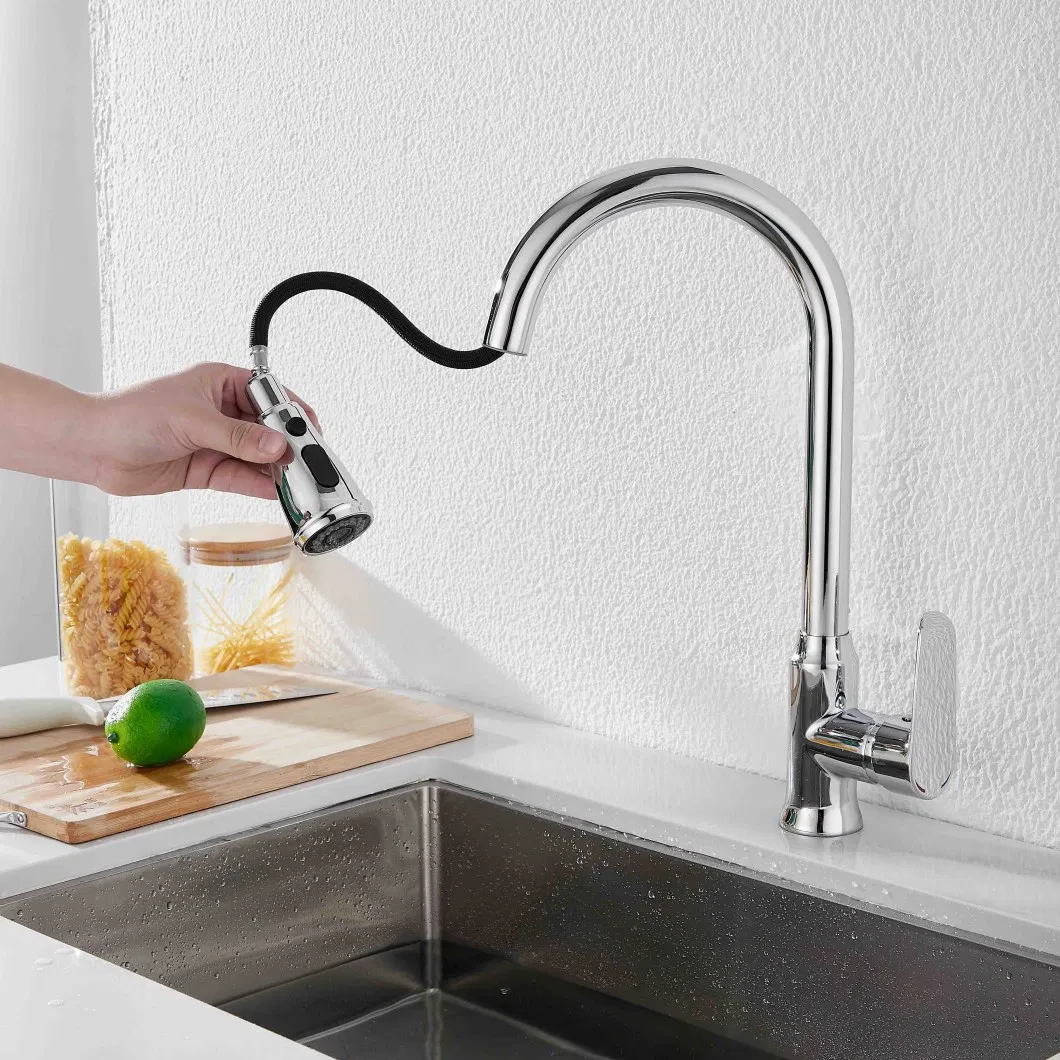 Huadiao 360 Swivel Sink Tap Kitchen Mixer Faucet with Pull out Spray