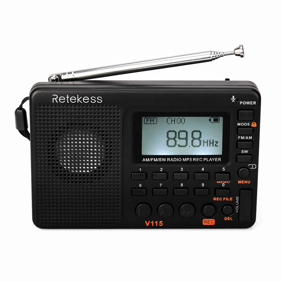 Retekess V-115 Portable Am/FM Radio with MP3 Player & Digital Display