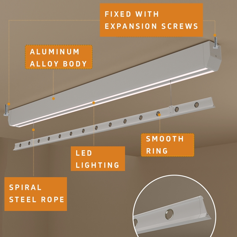 Electric Clothes Hanger Ceiling Clothes Drying Rack