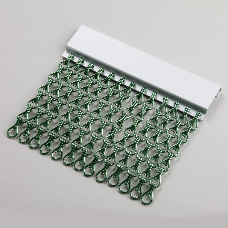 Decorative Anodized Metal Wire Mesh Aluminum Double Hook Chain Link Curtain Hotel Curtain Wall Screen Customized