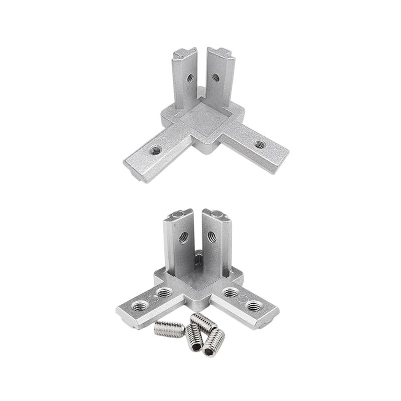 Zinc Alloy Straight Corner Brace Bracket Angle 3 Way Aluminium Profile 2020 Angle Corner Bracket