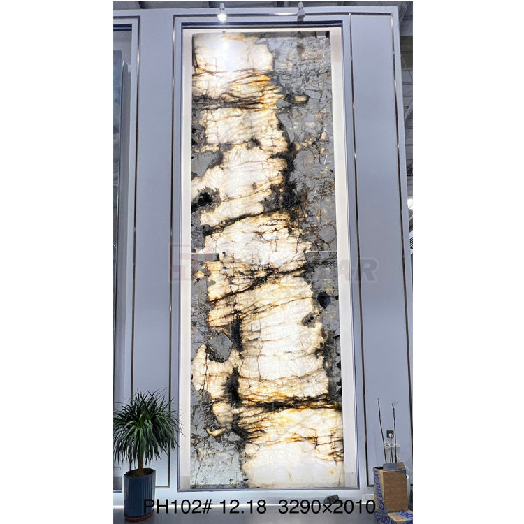 Newstar Stone Patagonia Translucent Backlit Brazil Quartz Natural Quartzite Marble Wall Slab Patagonia Granite