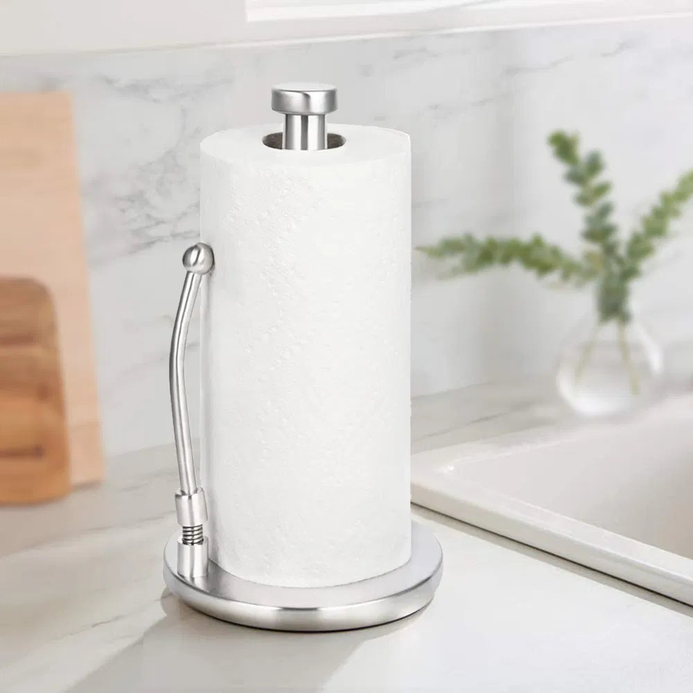 Modern Kitchen Non-Slip Under Cabinet Roll Paper Towel Holder Storage