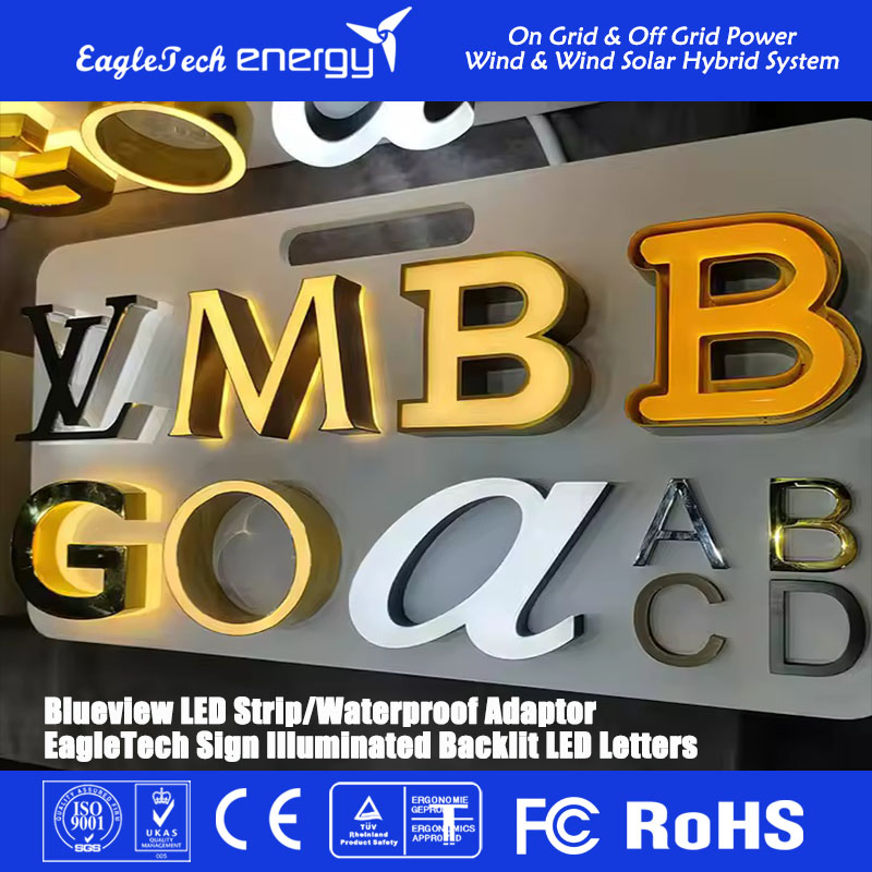 LED Sign Customized Outdoors LED Light Advertising Backlit Letters Stainless Steel Metal Channel Letters