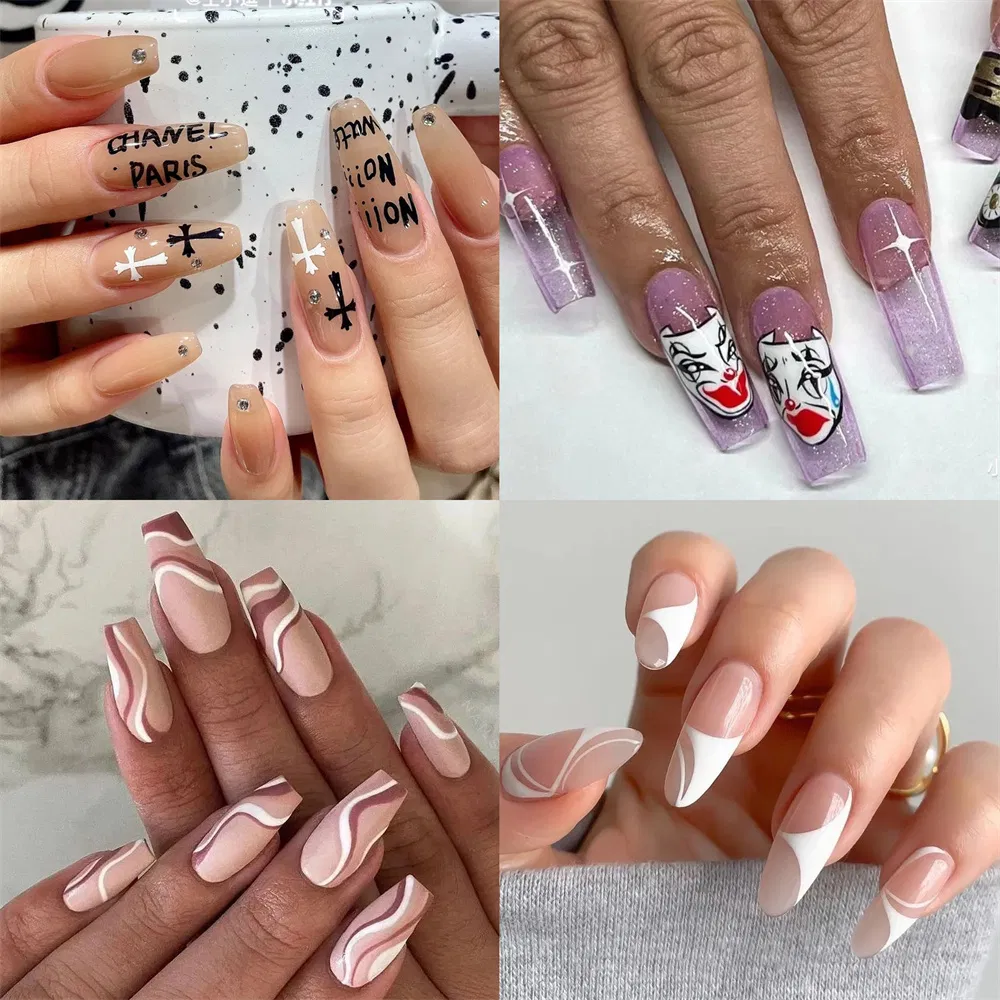 New Product Manicure One Step Glue Three in One Easy to Color Painting Pen Dizzy Pen Tracing Nail Point Flower Pen Hook Line Pen