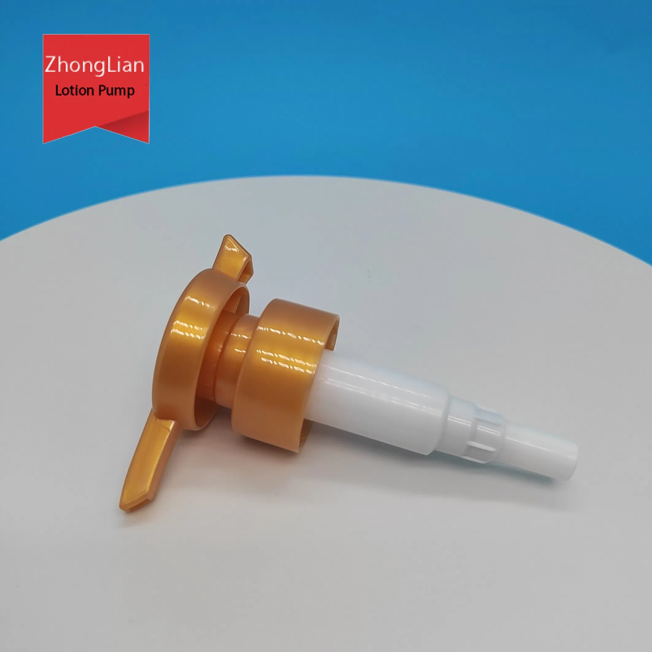 Custom Shining Gold 28/410 33/410 Output 4ml Plastic Lotion Pump for Shampoo Bottles