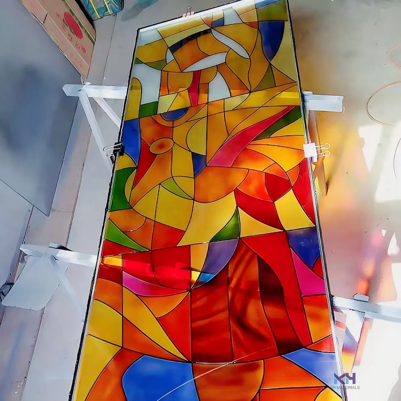 Decorative Stained Pattern Color Painted Art Glass for Wall Decorations/Partition