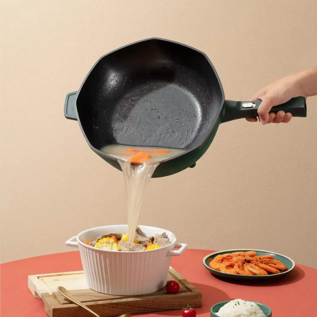 Multifunction Cooker Apartment Office Used Nonstick Round Electric Skillet