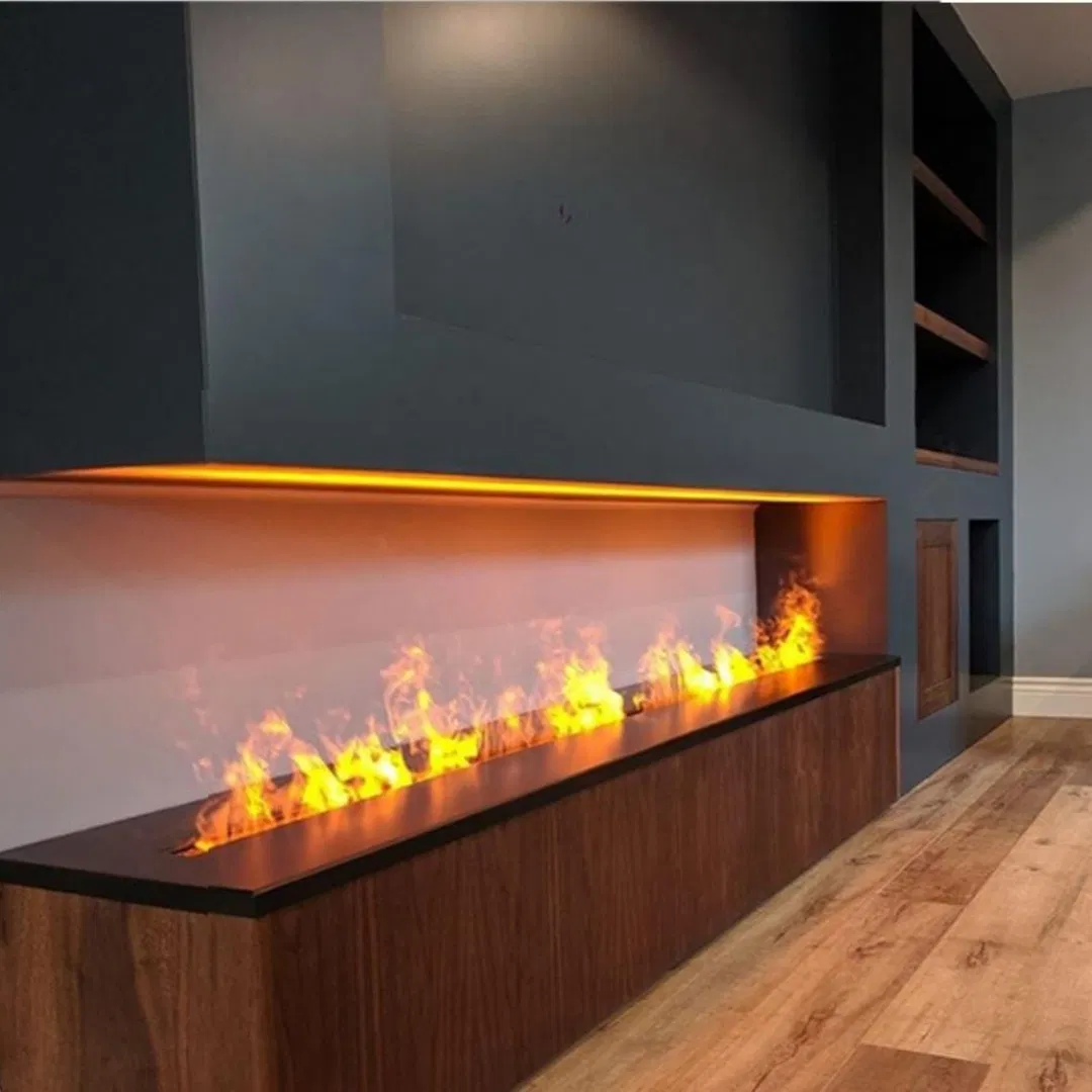 3D Flame Silent Water Mist 500mm Atomization Smart Indoor Fireplace with Humidifier