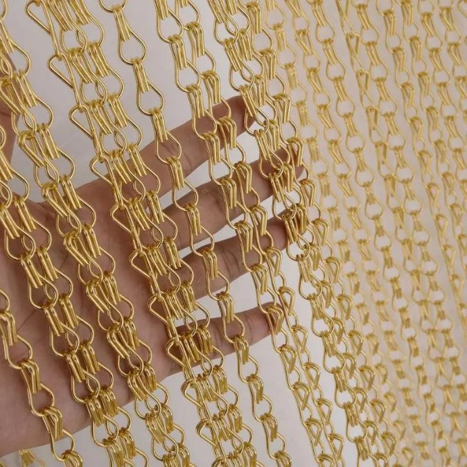 Best Quality Anti Mosquito Chain Link Door Curtain Double Hooks Chain Fly Screen with Cheap Price