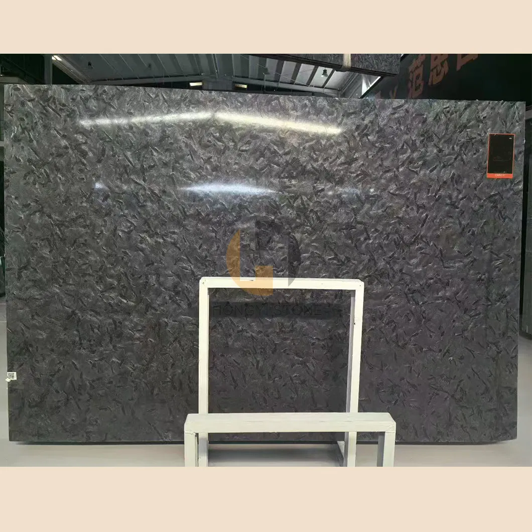 Versacing Matrix Black Granite Classical Style Floor Tiles with Customized Sizes