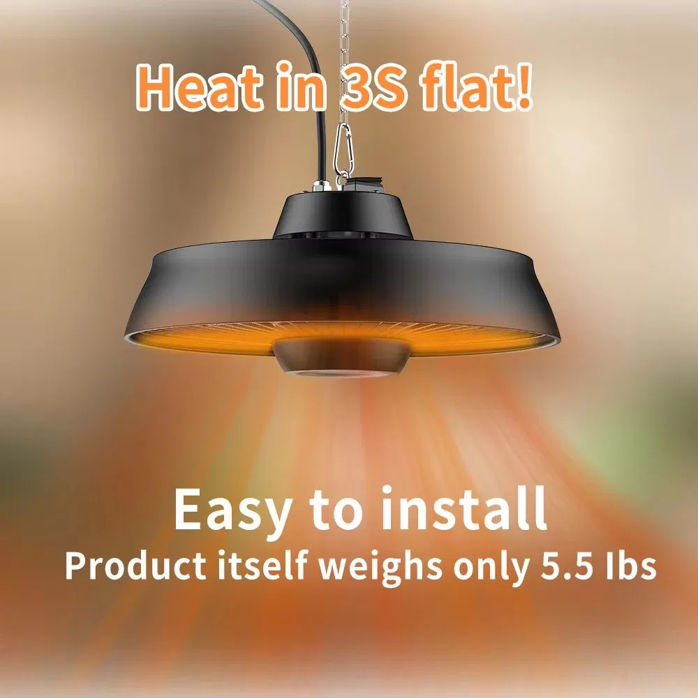Stainless Steel Waterproof Ceiling Heater with LED and Remote Control for Bathroom