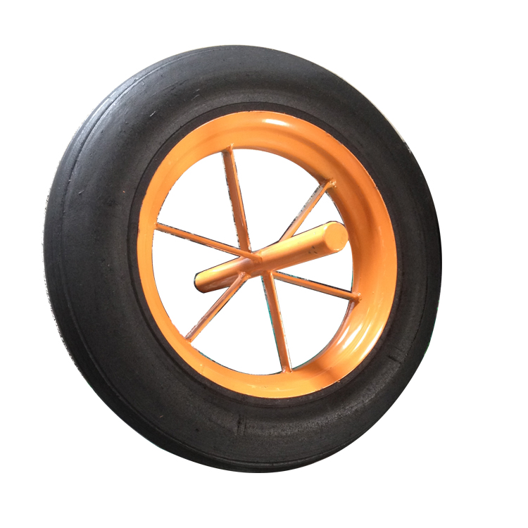 14X4 Inch Wheelbarrow Rubber Solid Wheel