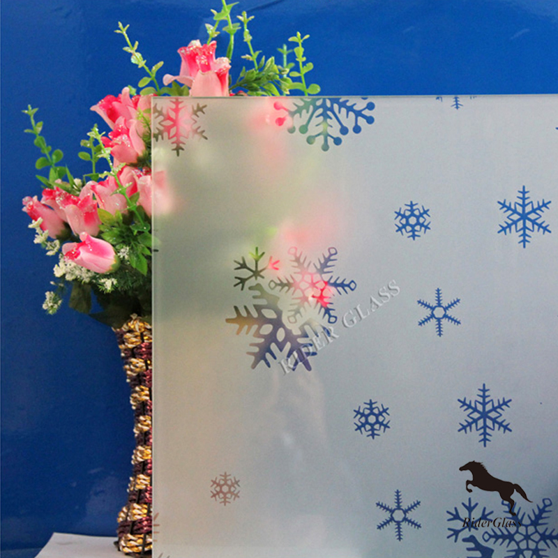 3mm 4mm 5mm 6mm Clear Acid Etched Glass for Decoration Frosted Glass
