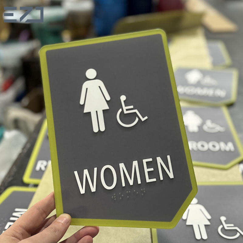 Ezd Personalized Hotel Stairs Floor Visual Guidance Signs with Ada Compliant Braille