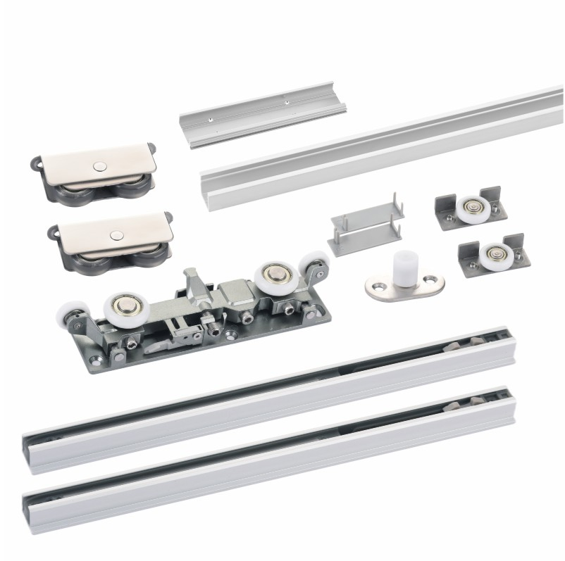 Magic Sliding Door with Completely Concealed Hardware and Track with Wall Mount Sliding System