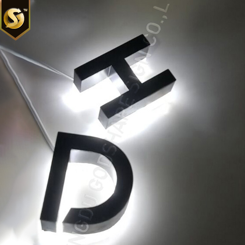 Custom Rimless LED Channel Letters Backlit Facelit Sign Letters for Exhibition Advertising