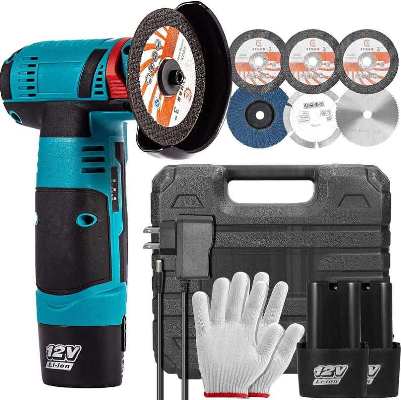 Ipopulus 800W Rechargeable Electric Power Tools Long-Lasting Battery Impact Drill Lightweight 100mm Cordless Angle Grinder