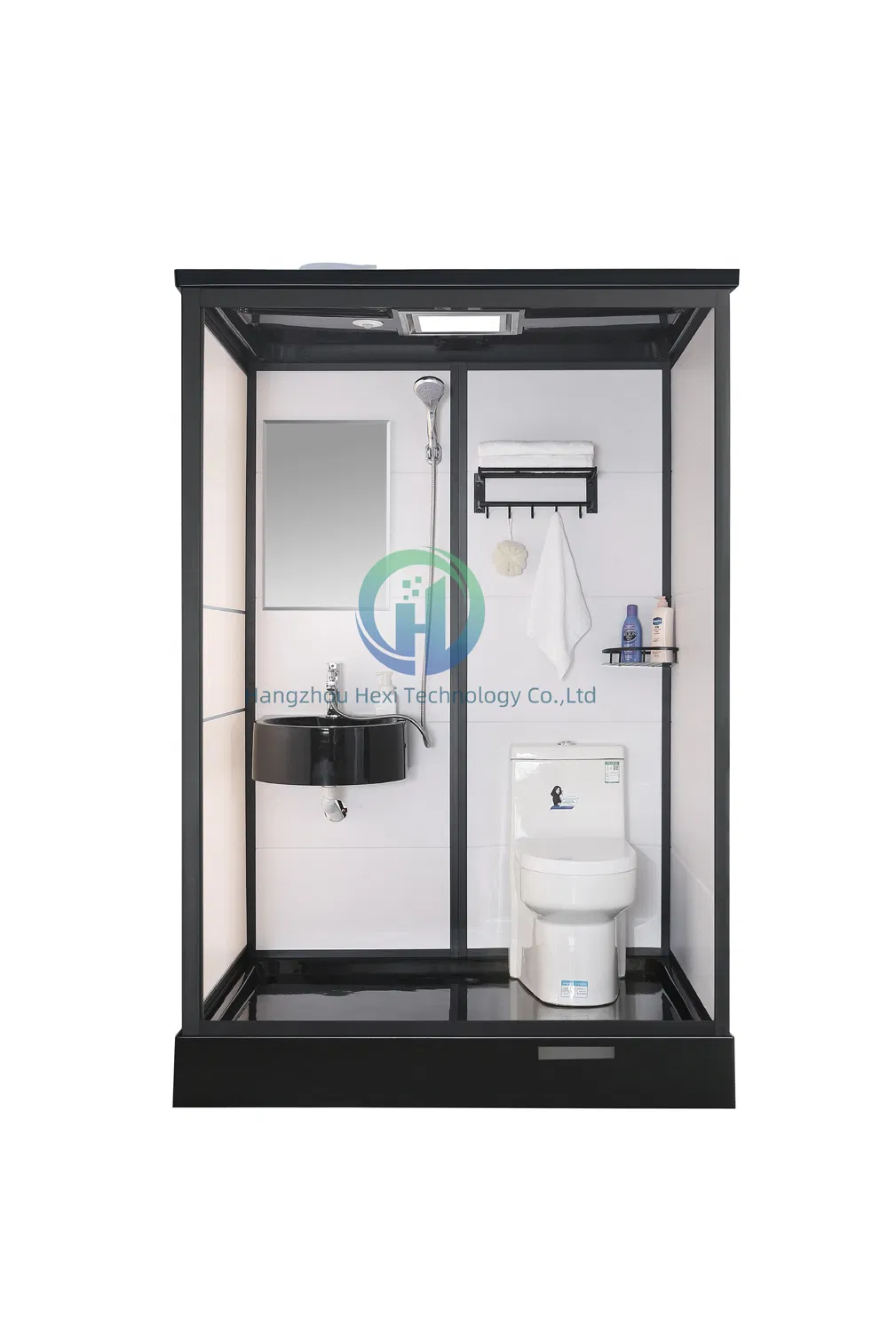 Modern One Bedroom Portable Shower Unit and Prefab with Glass Door