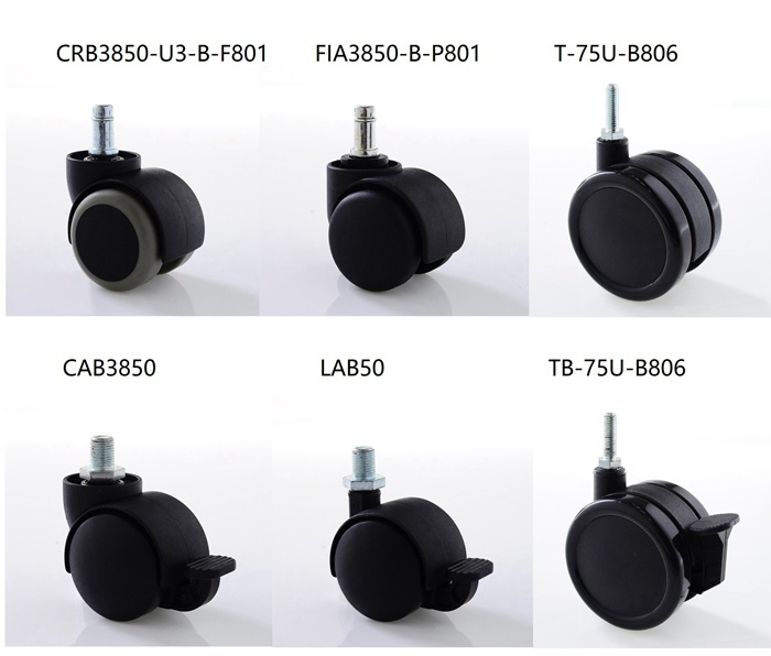 Diameter 40mm 50mm 60mm 65mm 75mm High Load-Bearing Household Furniture Casters, Wheels