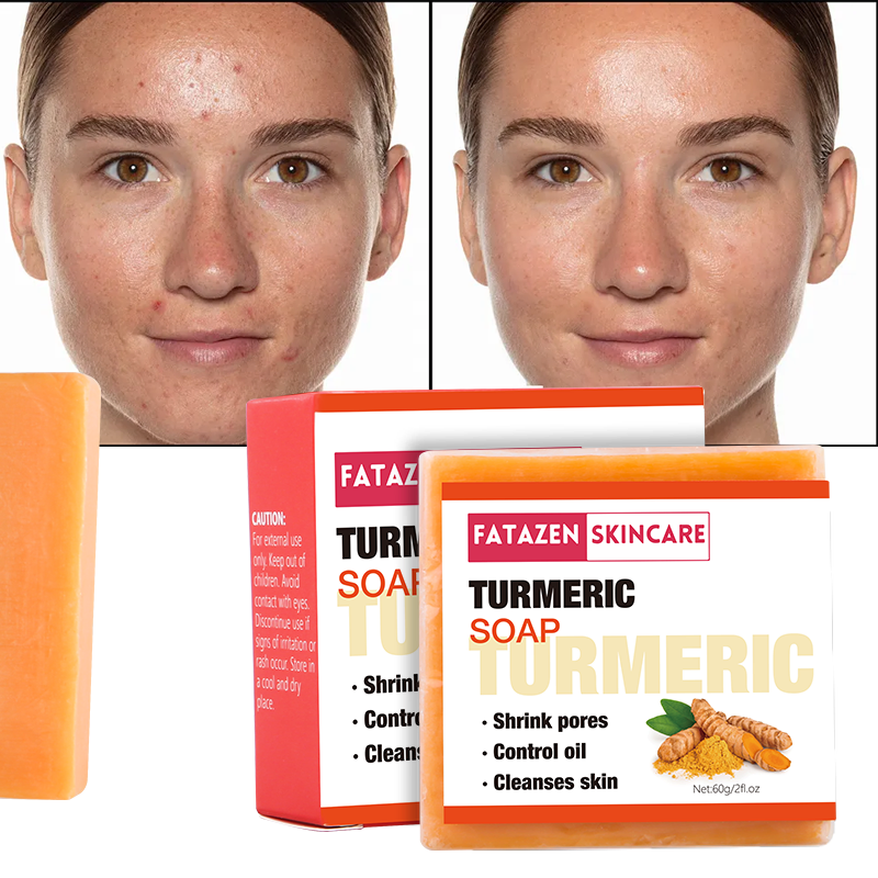 Private Label Skin Care Products Organic Natural Whitening Turmeric Soap OEM Anti Acne Handmade Bath Kojic Acid Bar Soap