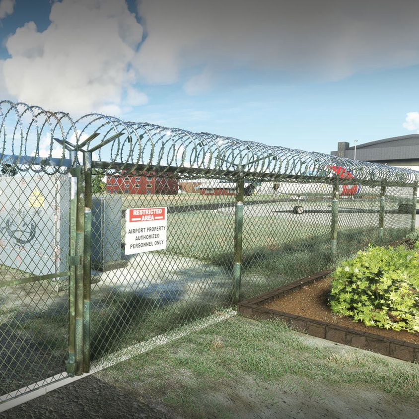 Anti Climb Airport Fence High Security Y Post with Razor Wires