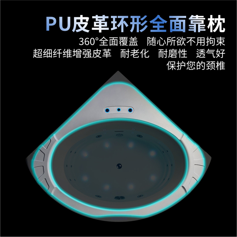 Угловой акриловый массажный джакузи с LED-подсветкой