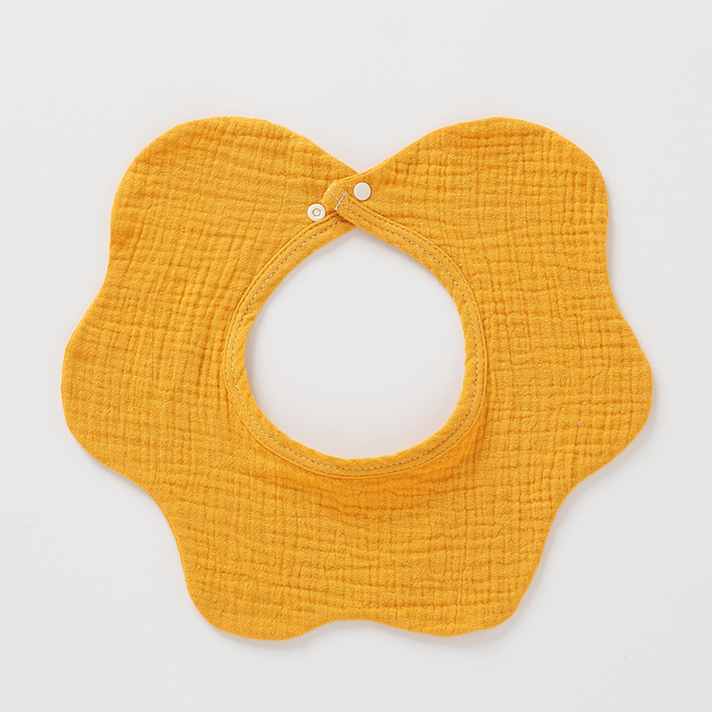 360° Rotatable Drool Bibs - 4-Layer Organic Cotton Bandana Bib for Babies