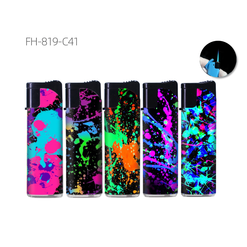 Custom Design and Brand Jet Flame Plastic Factory Supply Gas Lighter for Cigar and Gift