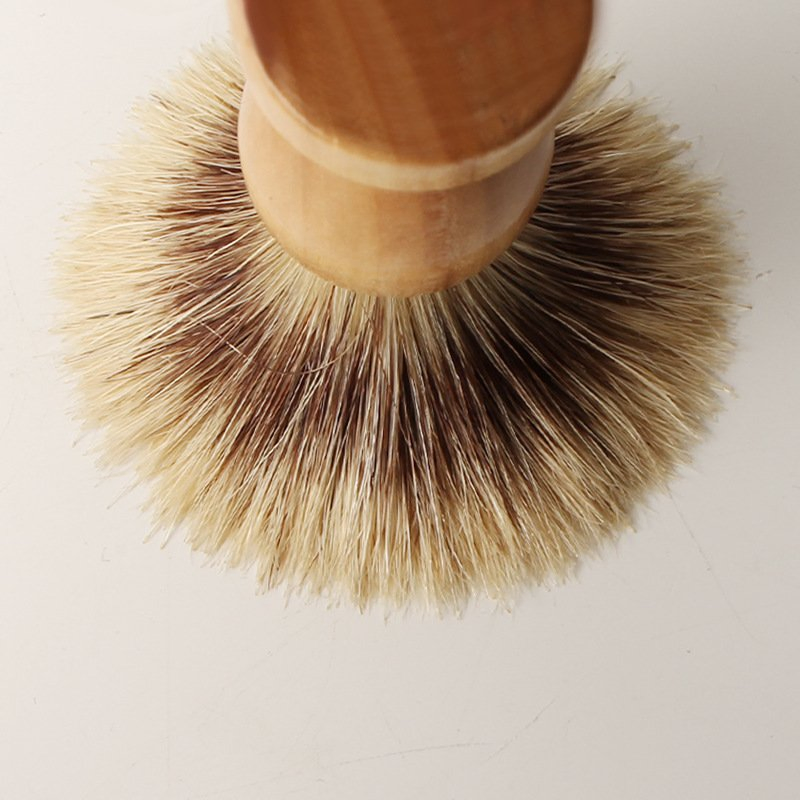 High Quality Wooden Handle Bristle Cleansing Foam Brush Men Shaving Brush Mini Handle Men Shave Set Shaving Brush