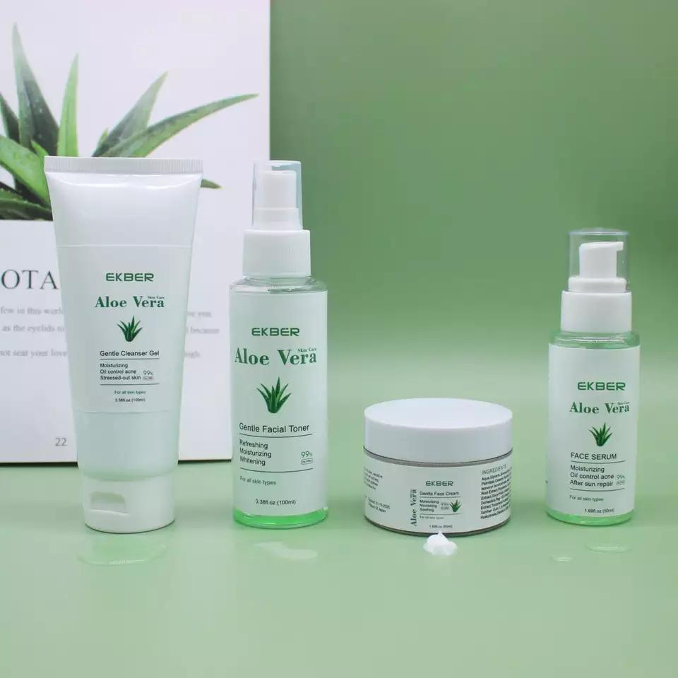 Aloe Vera Skincare Acne Treatment Removal Repair Calming & Soothing Anti Wrinkles Face Set Cream