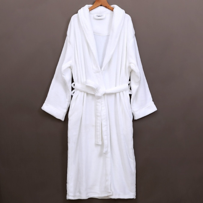 Hotel SPA Coral Fleece Bathrobe Sauna Bathrobe