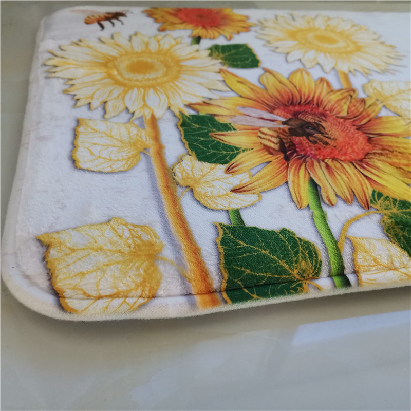 Fashionable Flannel Surface Bath Mat/ 3D Printed Carpet Floor Mat